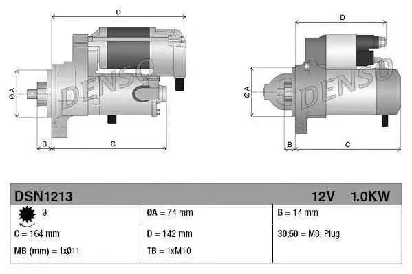 Electromotor TOYOTA RAV 4 IV (ZSA4_, ALA4_) DENSO DSN1213