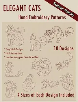 Elegant Cats Hand Embroidery Pattern, Paperback/Stitchx Embroidery
