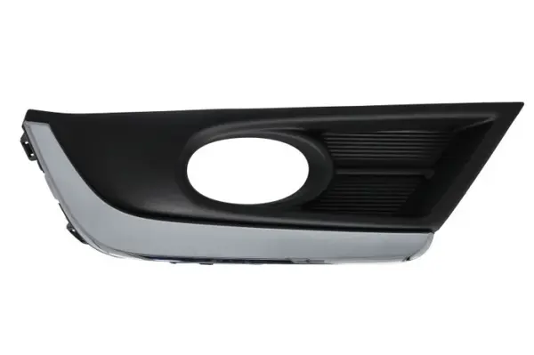 Element bara dreapta (cu dungi crom, cu gauri pentru lampa de ceata, plastic, negru) potrivit HONDA CR-V V 12.16-06.23