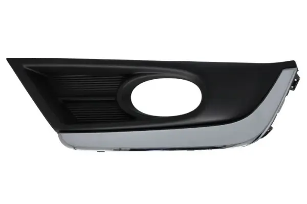 Element bara fata stanga (cu dunga crom, cu orificii lampa ceata, plastic, negru) potrivit HONDA CR-V V 12.16-06.23