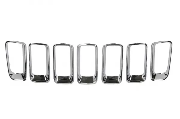 Element grila fata fata 7 buc, plastic, crom potrivit JEEP COMPASS 05.11-
