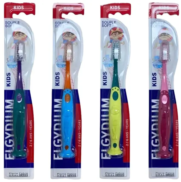 Elgydium Kids Periuță de dinți pentru copii, Souple Soft, 2-6 ani, sortiment