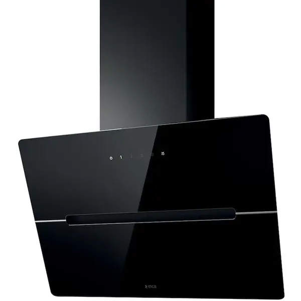ELICA Hota incorporabila decorativa Elica WISE BL/A/60, Putere de absorbtie 691 mc/h, Sistem recirculare, Control digital, Iluminare LED, Clasa B, 60 cm, Sticla neagra