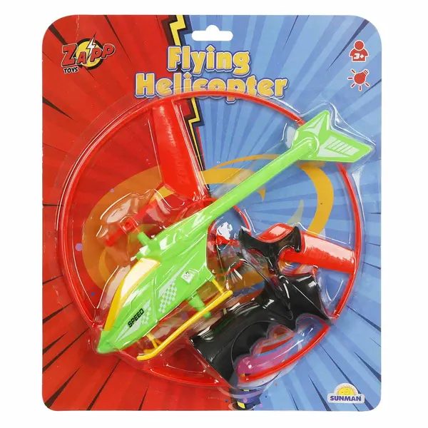 Elicopter cu lansator si lumini, Zapp Toys, Disc Portocaliu