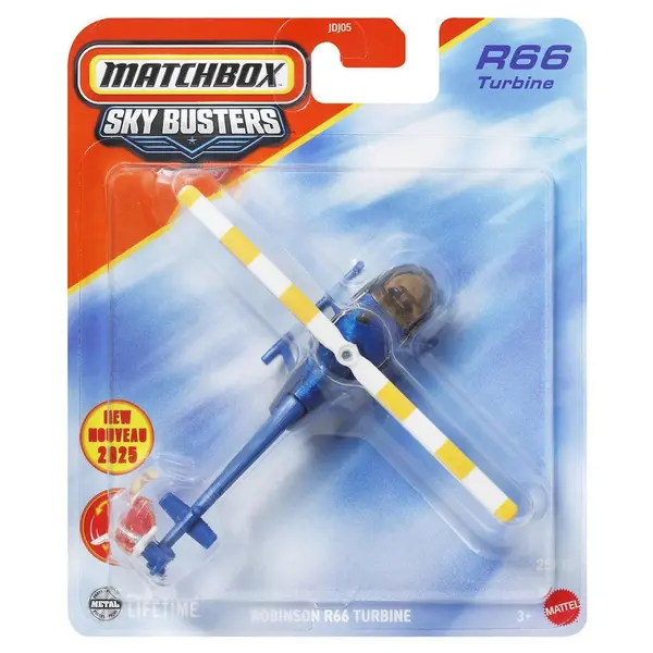 Elicopter metalic, Matchbox, Sky Busters, Robinson R66 Turbine, JCM81