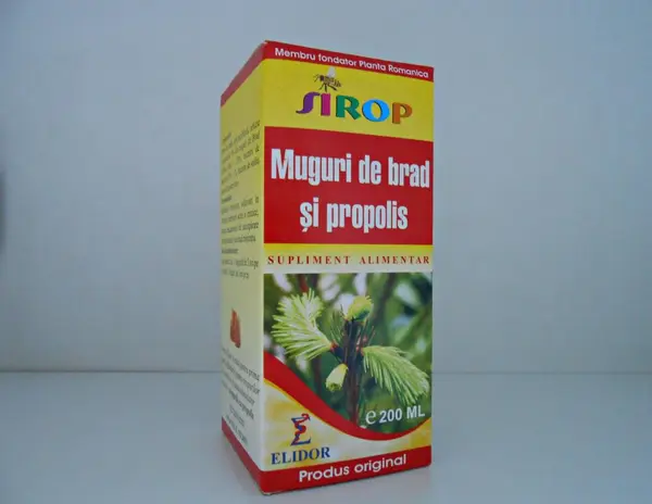 Elidor Sirop patlagina muguri de brad si propolis 200 ml