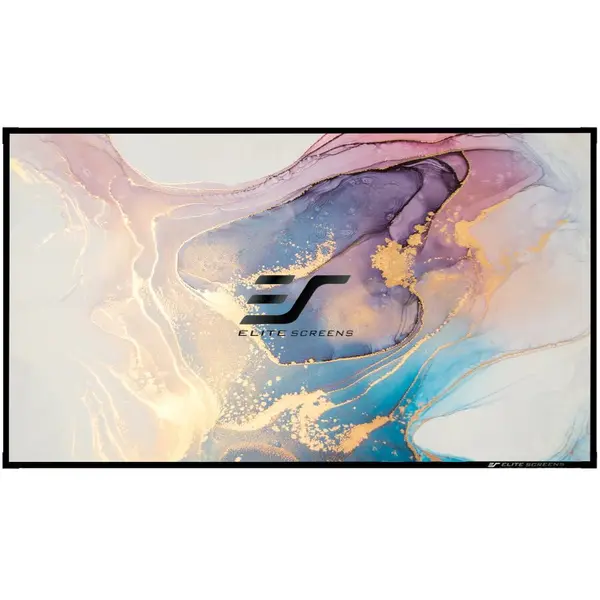 ELITESCREENS Ecran de proiectie cu rama fixa de perete, 266 x 149 cm, Full Grey, ptr ALR LONG THROW Elitescreens DWF120DHD3