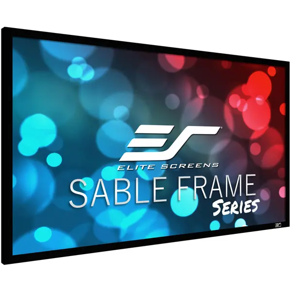 ELITESCREENS Ecran proiectie cu rama fixa, de perete, 299 x 167.9 cm, EliteScreens SABLEFRAME ER135WH1, Format 16:9, rama catifelata