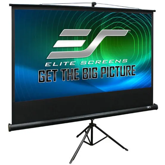 ELITESCREENS Ecran proiectie cu trepied, 240 x 180 cm, profesional, EliteScreens TR120 Negru, Format 4:3