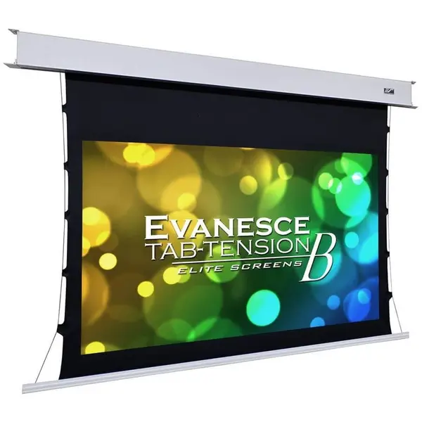 ELITESCREENS Ecran proiectie electric, 222 x 125cm, incastrabil in tavan, Tensionat, EliteScreens Evanesce ETB100HW2-E12, format 16:9