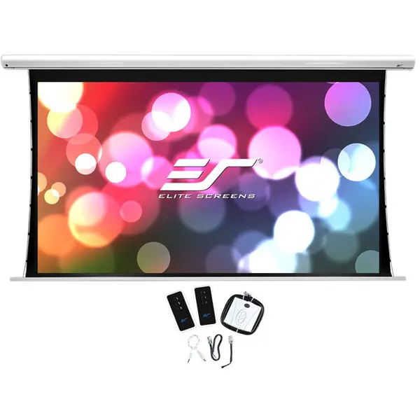 ELITESCREENS Ecran proiectie electric profesional, perete/tavan, 265.7 x 149.6 cm, Tensionat, EliteScreens Saker SKT120XHW-E20, 16:9
