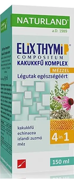 Elixir de plante pentru calmarea tusei și durerilor în gât, 150 ml, Naturland