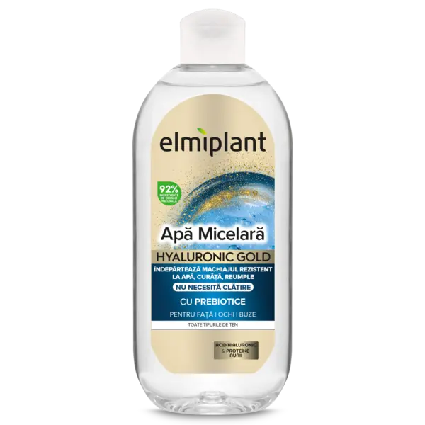 Elmiplant Apa micelara, 400 ml, Hyaluronic Gold