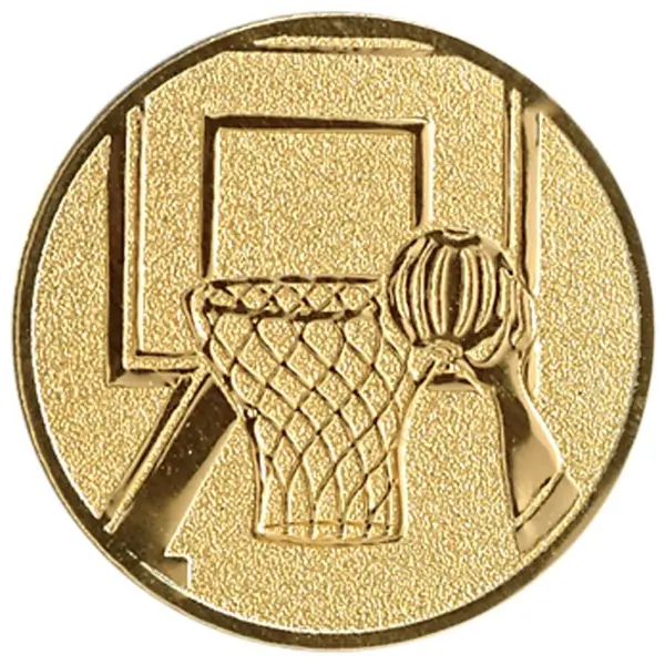 Emblema medalie cupa simbol Basket 25mm, aurie