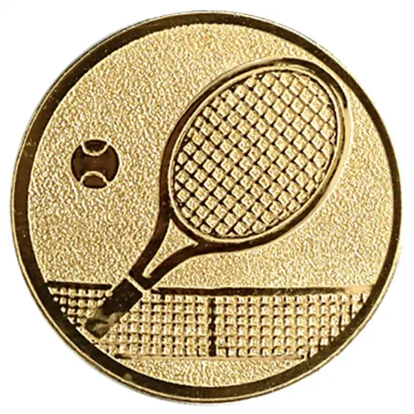 Emblema medalie cupa simbol Racheta Tenis 25mm, aurie