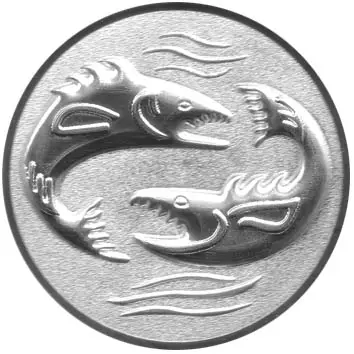 Emblema pentru medalie model Peste 3D, 25mm