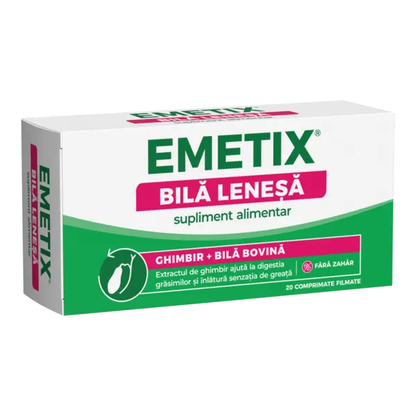 Emetix bila lenesa, 20 comprimate, Fiterman