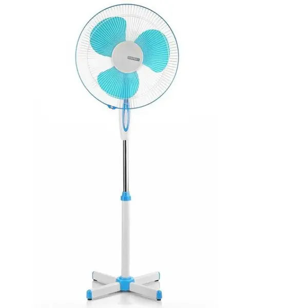 Emma Ventilator cu picior Emma, ultra silentios, 45 W, diametru 40 cm, 3 trepte de viteza, Alb-Albastru