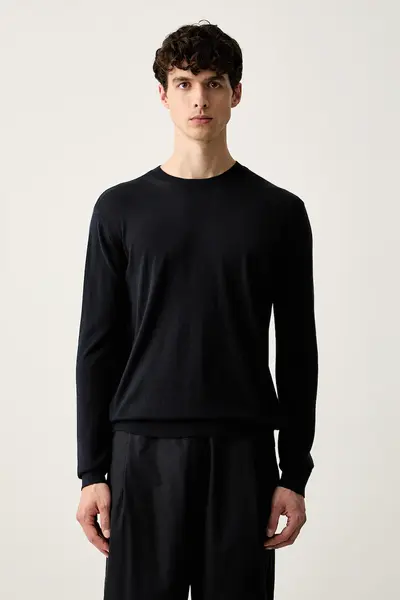 Emporio Armani pulover pentru bărbați cu mătase