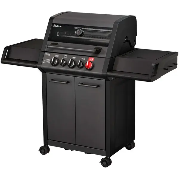 Enders Gratar pe gaz, 3 arzatoare inox, arzator infrarosu, grile fonta, Enders Monroe Pro 3 SIK Turbo, 838133 grafit mat