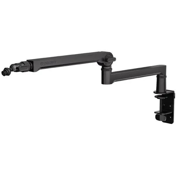 Endorfy Brat de microfon Endorfy EY0A009, Broadcast Low Profile Boom, rotire 360 grade, canal cablu ascus, sistem de prindere tip clema, Negru