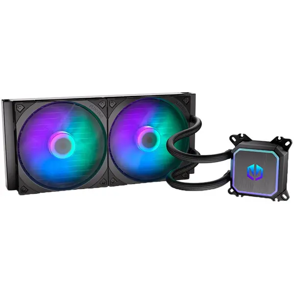 Endorfy Cooler CPU Endorfy Navis F280 ARGB, iluminare ARGB, 2 x 140mm, Racire cu lichid, Negru