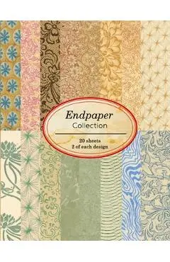 Endpaper Collection: 20 sheets of vintage endpapers for bookbinding and other paper crafting projects - Ilopa Journals