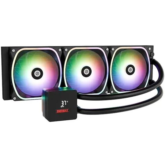 ENERMAX Cooler CPU Enermax Aquafusion II ARGB, 360 mm, Support 380W TDP, Intel / AMD, magnet Display, Software