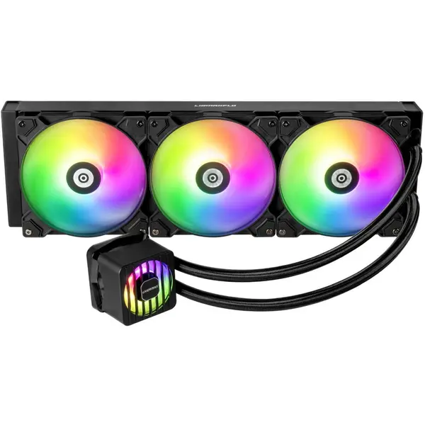 ENERMAX Cooler, Enermax, AIO, Liqmaxflo, 420 mm ARGB, 500-1700rpm, 420W, LGA1700/AMD AM5, Negru