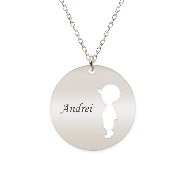 Enfance - Colier personalizat baietel banut din argint 925