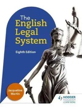 English Legal System Eighth Edition, Paperback/Jacqueline Martin