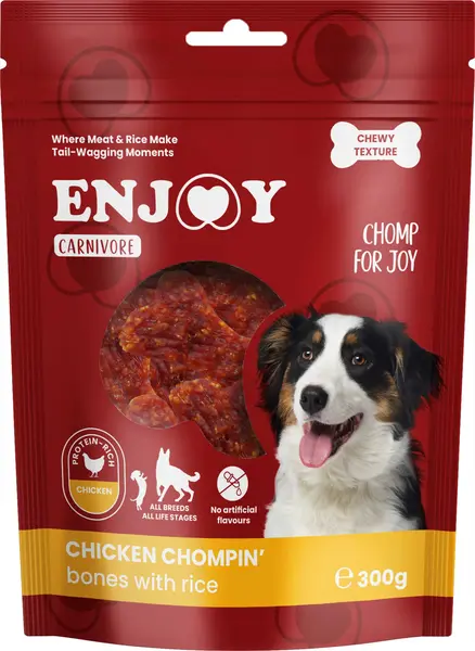 ENJOY Recompense pentru câini CARNIVORE, Oase cu pui şi orez