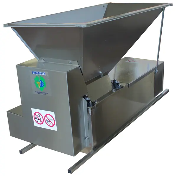 Eno 3 inox cu motor, zdrobitor desciorchinator struguri, cu motor, Enoitalia, cuva si carcasa inox, cuva cu valturi, motor 0,75 kW, productivitate 1000-1200 kg/h, productie Italia - Default Title