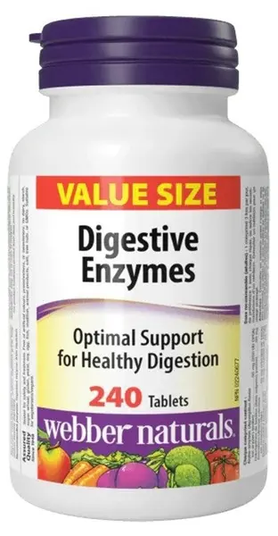 Enzime digestive, 240 comprimate, Webber Naturals