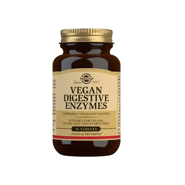 Enzime digestive pentru Vegani, 50 tablete, Solgar