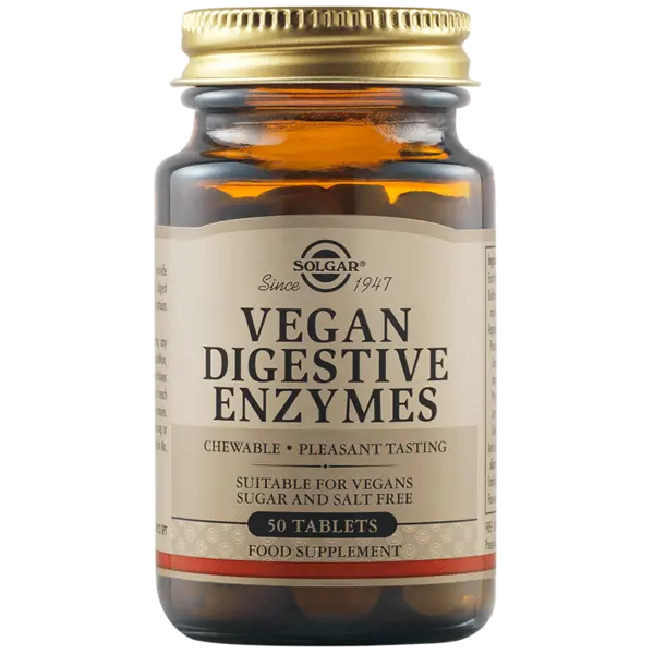 Enzime digestive pentru vegani, 50 tablete, Solgar