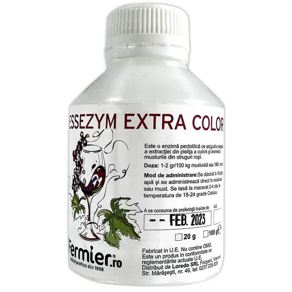 Enzime Essezym Extra Color 20 gr (pentru struguri rosii, enzime premium extractie culoare) - Default Title