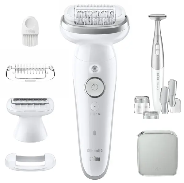 Epilator Braun - Silk-épil 9 SES 9-241, alb/argintiu