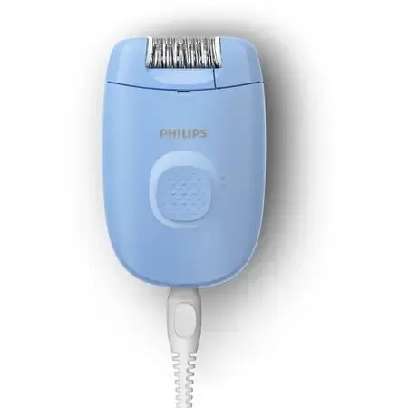 Epilator cu fir Philips BRE228/00, Series 2000, 1 setare de viteza, Cap de epilare lavabil, Albastru