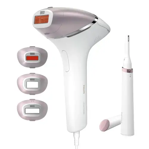 Epilator IPL Philips Lumea Prestige IPL BRI 949/00, 450.000 impulsuri, senzor SmartSkin, trimmer inclus (Roz)