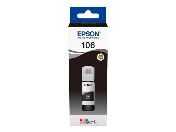 Epson 106 C13T00R140 - Cerneala Photo Black, 70 ml, Original Ink Tank