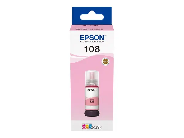 Epson 108 Light Magenta C13T09C64A - Cerneală Originală, 70 ml, EcoTank L Series