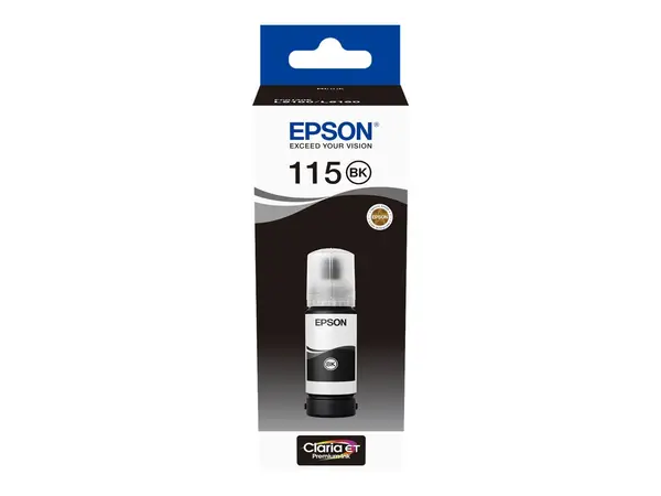 Epson 115 Black - Pigment Ink Refill C13T07C14A, 70 ml, EcoTank L8160 L8180