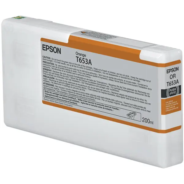 Epson Cartus cerneala Epson C13T653A00, Portocaliu, 200 ml, pentru Stylus Pro 4900