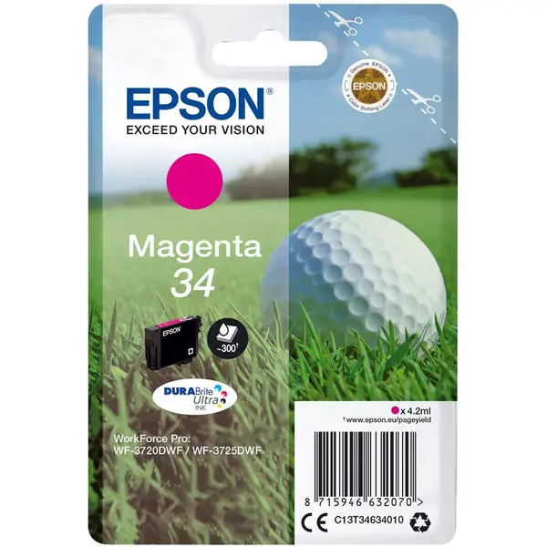 Epson Ink Golf ball Singlepack Epson Magenta 34 DURABrite Ultra | 4,2 ml