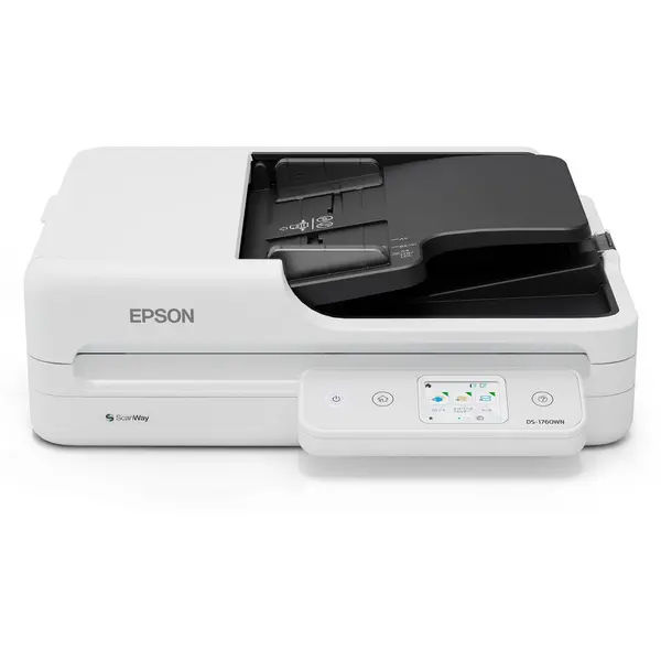 Epson Scanner documente Epson DS-1760WN, 30 str./min, ADF 60 foi, 2,4 inch, USB/Wi-Fi/Ethernet, A4, A5, A6, B5, B6, Alb