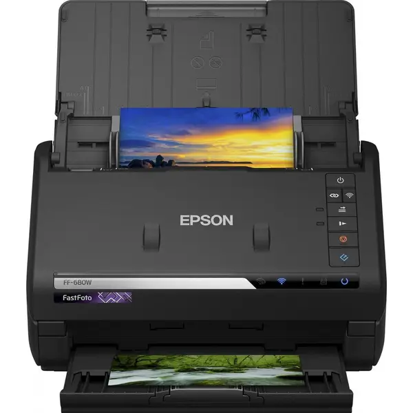 Epson Scanner documente Epson WorkForce DS-530 II, 45 str./min, ADF 100 foi, A4, USB 3.2 Gen 1, Wi-Fi, Negru