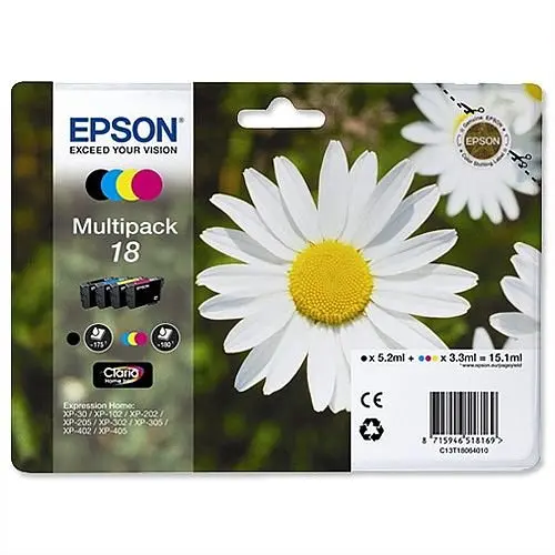 Epson Set Epson T1806 CMYK MultiPack | XP- 102/202/205/302/305/402/405/405WH