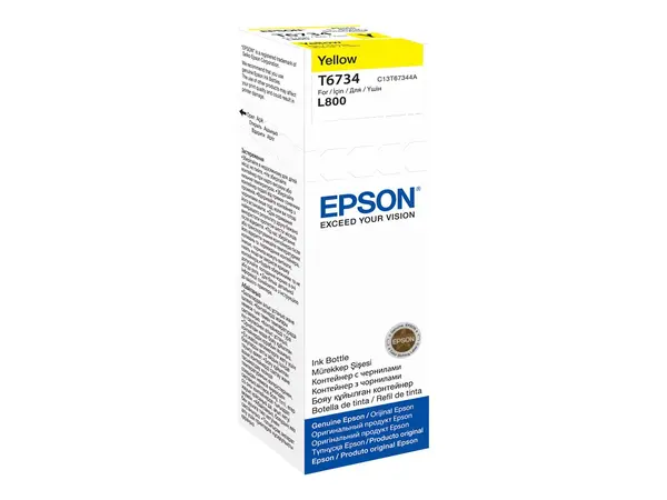 Epson T6734 Yellow - C13T67344A, 70 ml, EcoTank L1800 L800 L805 L810 L850