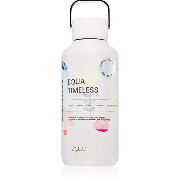 Equa Timeless sticlă inoxidabilă pentru apă mica culoare Flower Power 600 ml